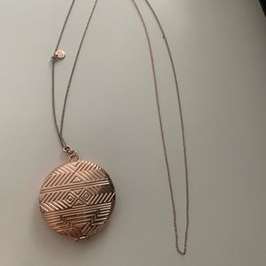 HOUSE OF HARLOW Rose Gold Lockett Necklace